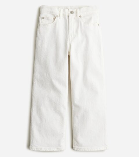 Girls’ Slim Wide-leg Jean In White