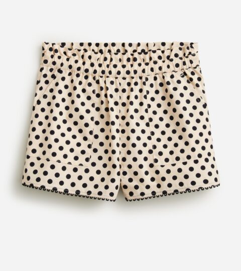 Girls’ Fresco Short In Cotton Poplin Dot