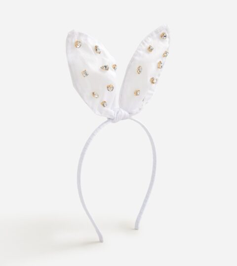 Girls’ Crystal Bunny-ear Headband