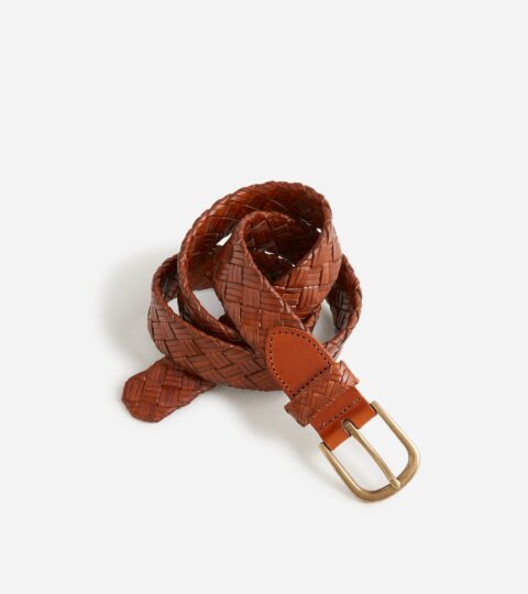 Chunky Braided Leather Belt