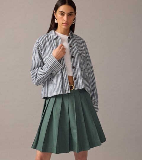 Cargo Button-up Shirt In Stripe