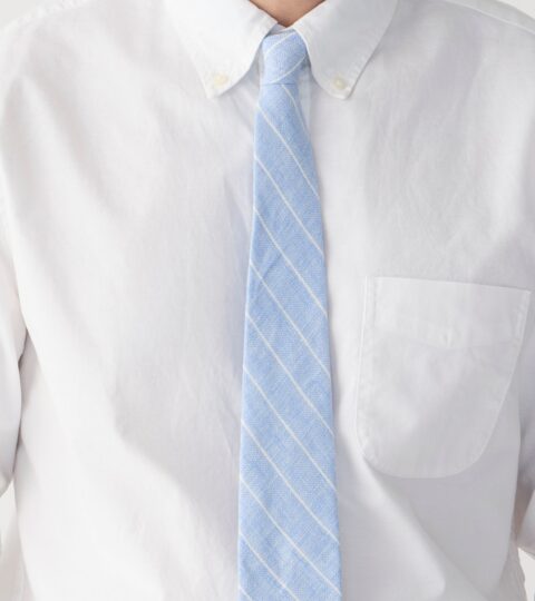 Italian Linen Tie In Stripe