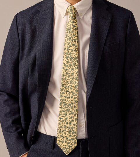 Linen Tie In Floral Print