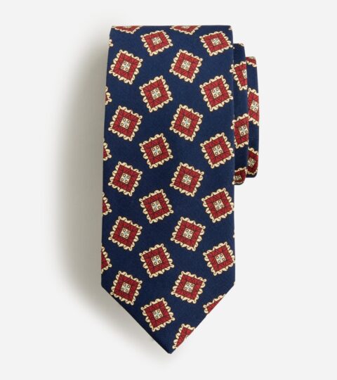 Silk Tie In Print