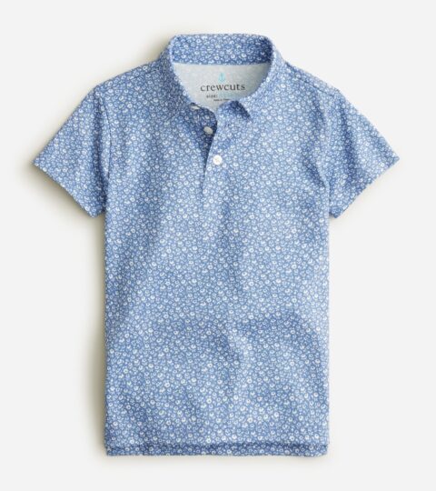 Kids’ Printed Active Piqué Polo Shirt