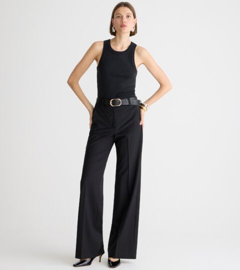 Carolina Flare Pant In Lightweight Wool Blend