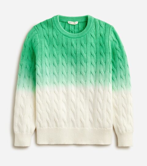 Kids’ Dip-dyed Cable-knit Sweater