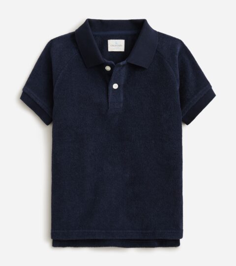 Kids’ Short-sleeve Polo In Towel Terry