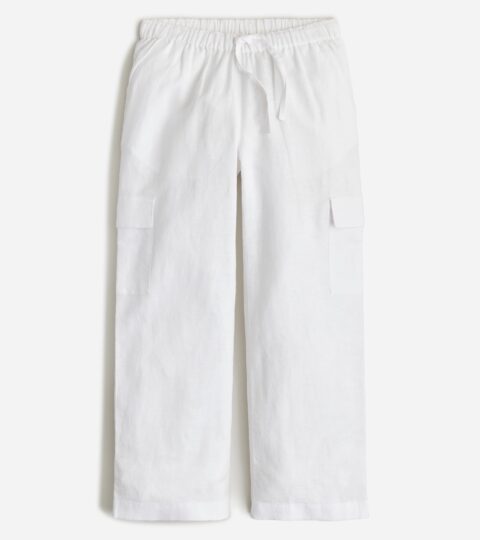 Girls’ Soleil Cargo Pant In Linen Blend