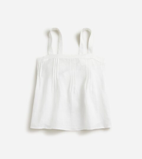 Bow-back Linen Top