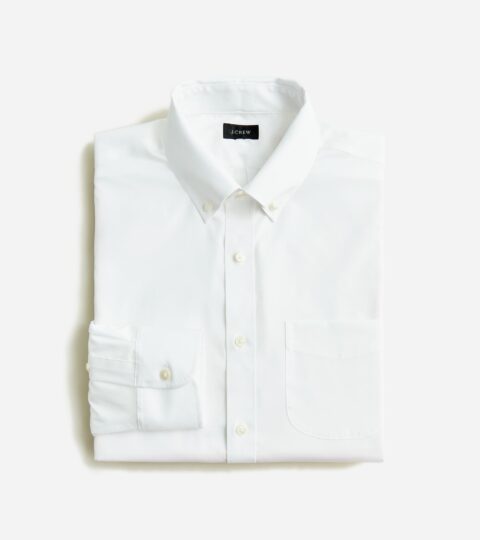 Bowery Wrinkle-free Dress Shirt With Button-down Collar