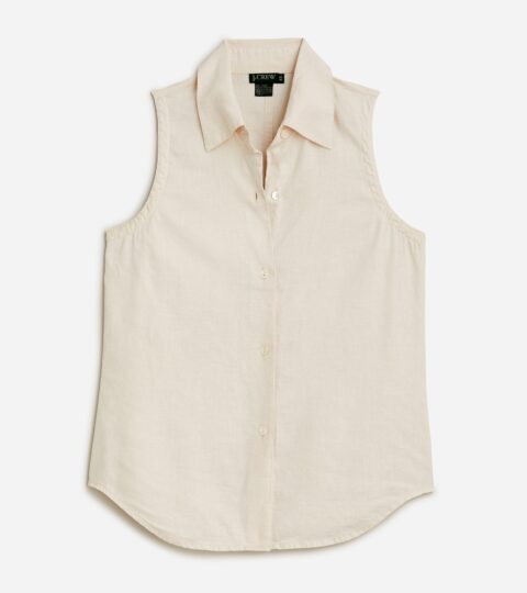 Vintage J.Crew ’90s Sleeveless Linen Shirt