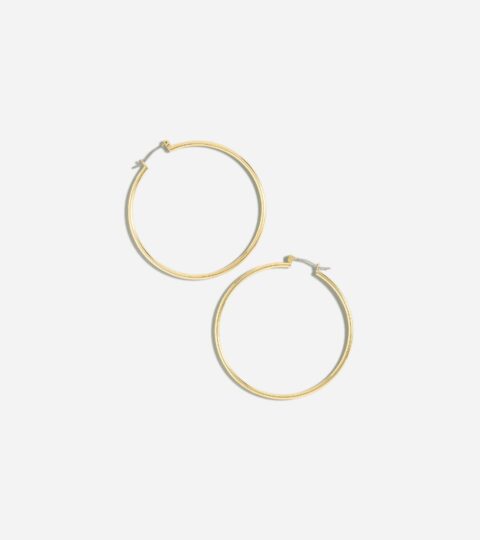 Antique-gold Hoop Earrings