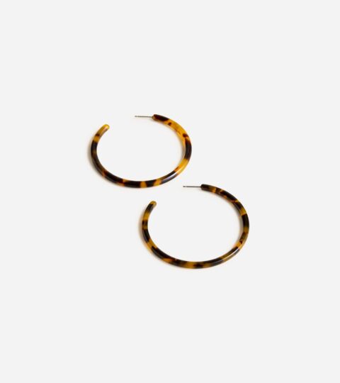 Tortoise Hoop Earrings