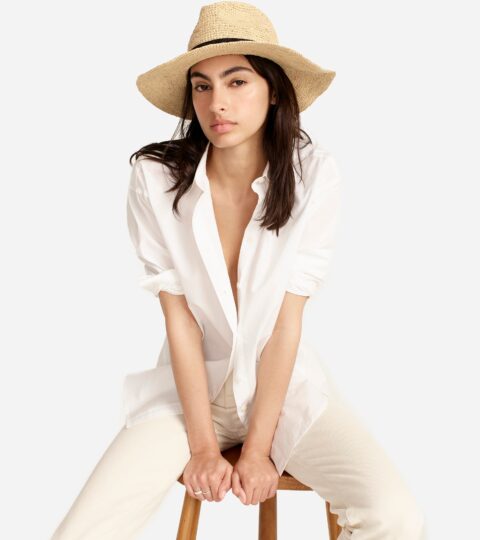 Wide-brim Packable Straw Hat