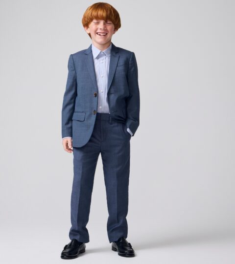 Boys’ Slim Ludlow Suit Pant In Stretch Worsted Wool Blend