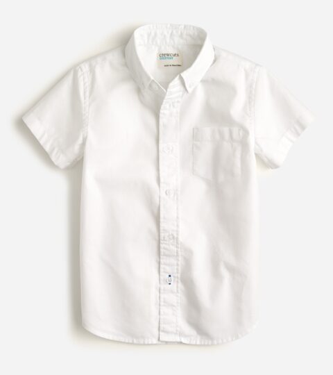 Kids&apos; Short-sleeve Stretch Poplin Button-down