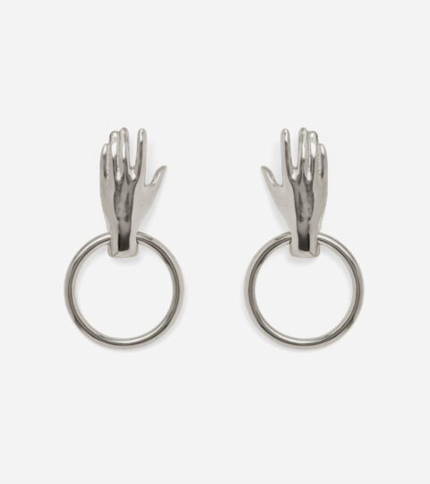 Lady Grey Hand Hoop Earrings