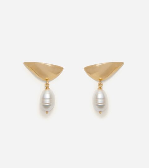 Lady Grey Pearl Lobe Earrings