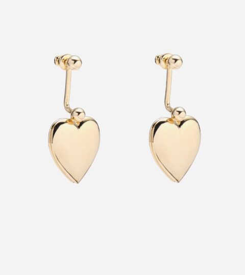 Lady Grey Heart-locket Earrings