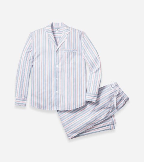 Petite Plume™ Men’s Pajama Set In Vintage French Stripe