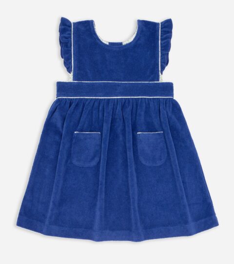 Girls’ Minnow™ French Terry Ruffle-sleeve Pinafore Dress