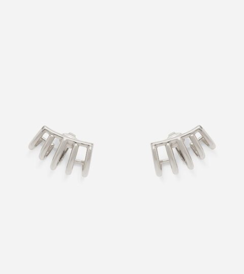 Lady Grey Cage Clip-on Earrings